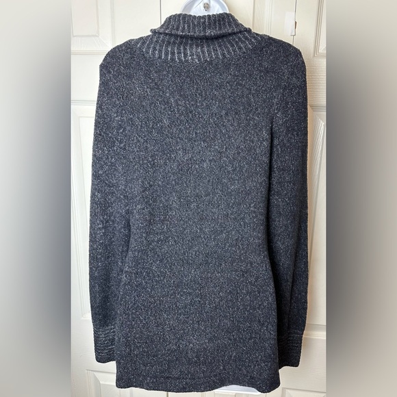 EXOFFICIO Shawl Collar Sweater Charcoal Gray Soft Knit Pullover Style Wool REI - Picture 4 of 11